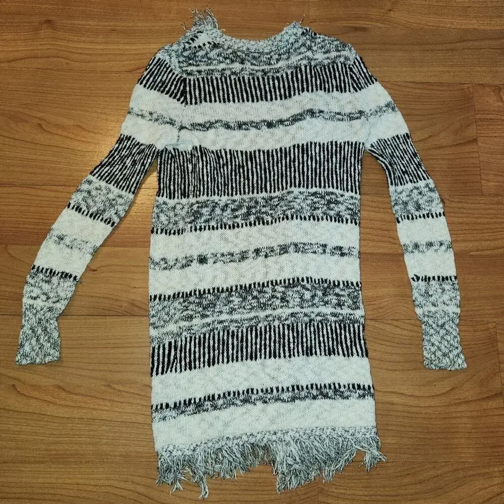 Justice Striped Shaggy Cardigan || sz 8 || EUC